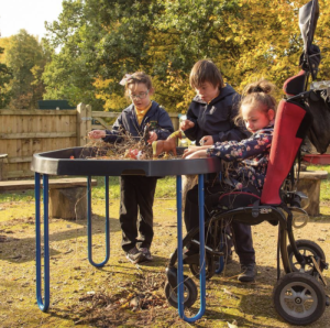 Table d’activité avec rebord